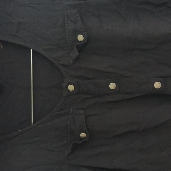 Guess Black Romper Size 27 Elastic Waist Snap Closure Pockets - Picture 4 of 8